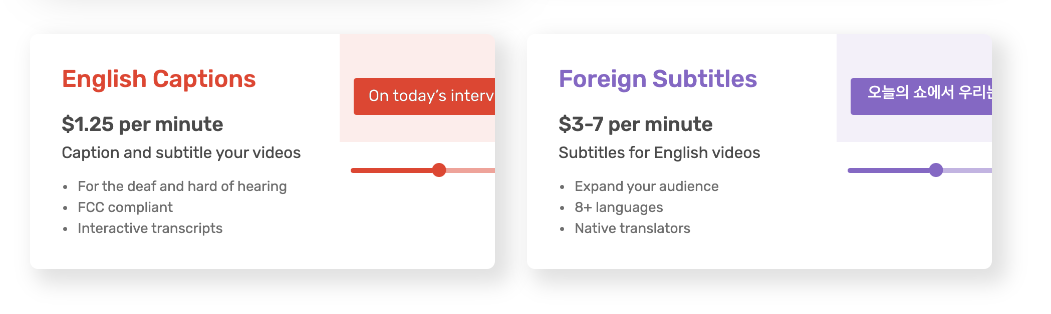 How to place your order in Rev choosing between English captions and Foreign subtitles