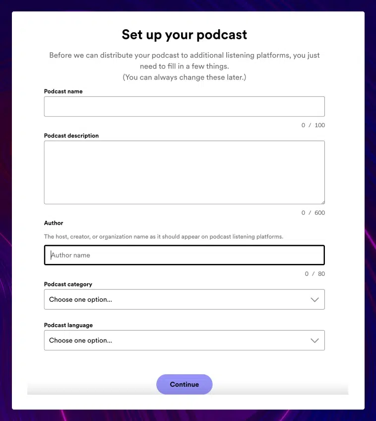 Spotify’s podcast details page