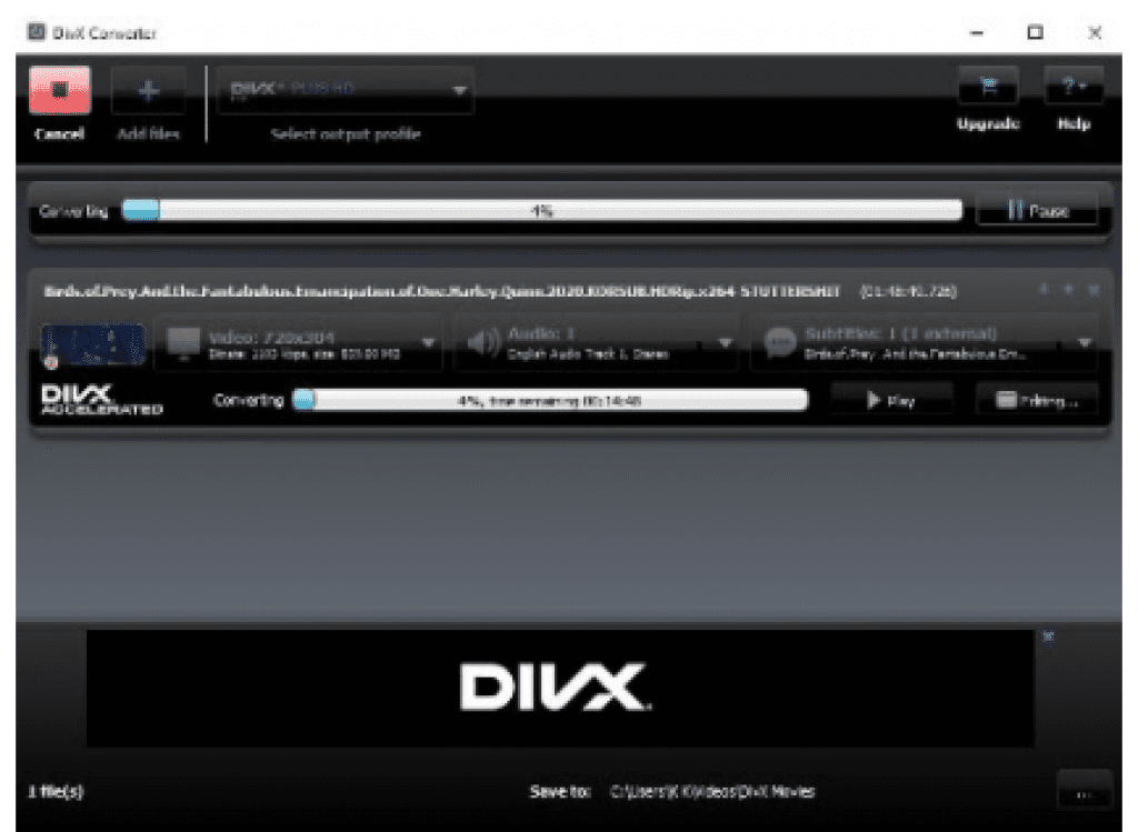 DixX Converting Video 