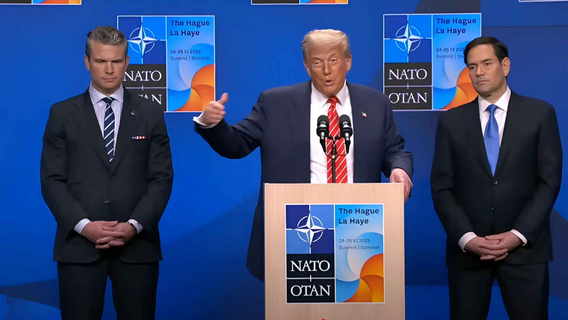 Trump Speaks to Press at NATO Summit