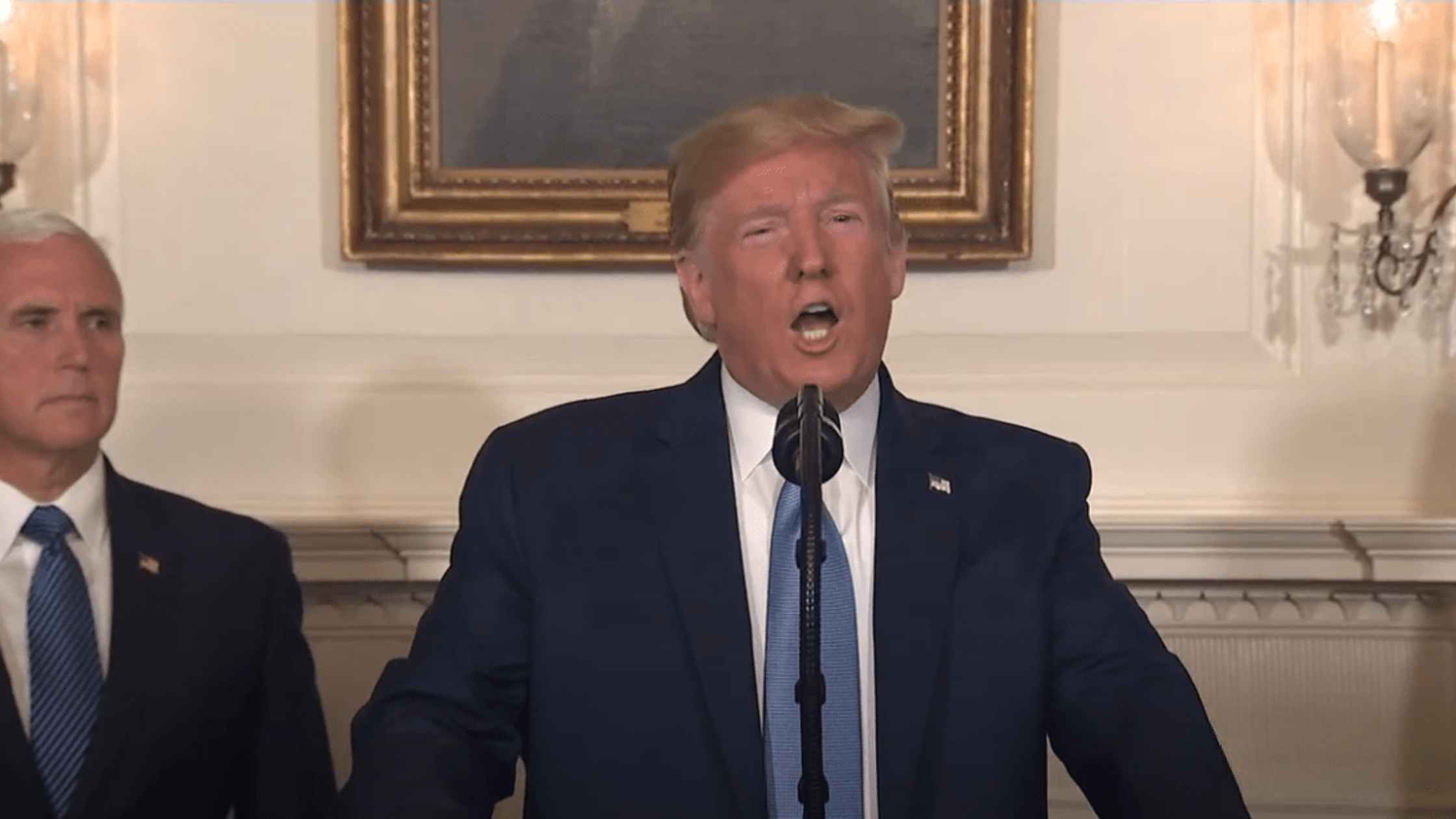 Trump speaks to the American people.