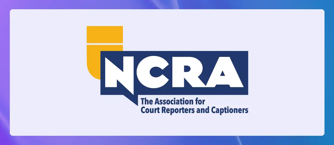 The logo for the National Court Reporters Association (NCRA).