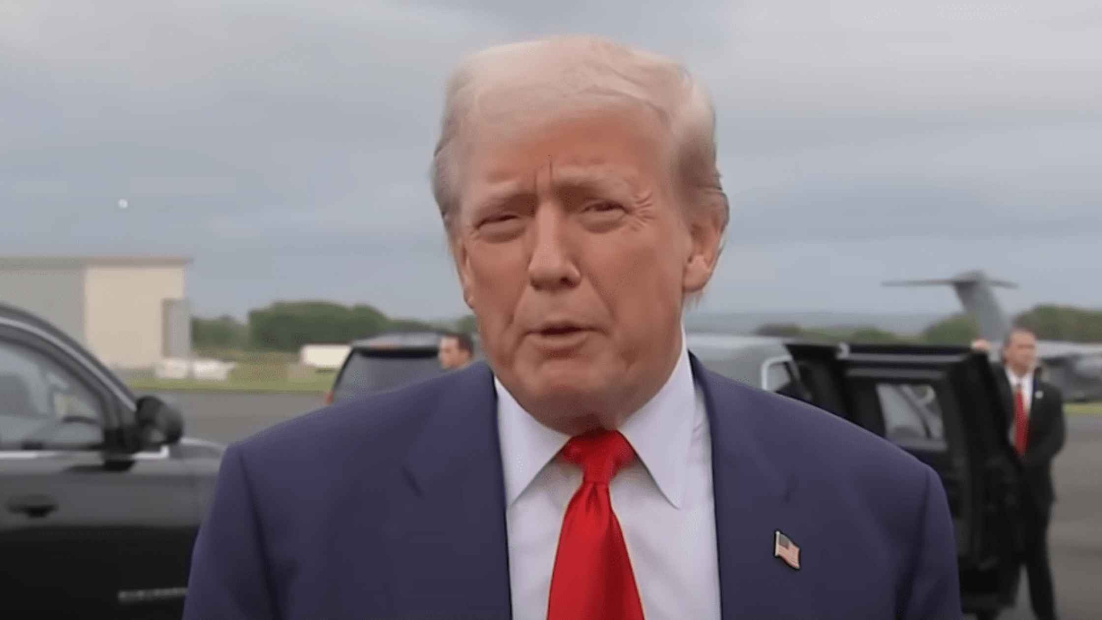 Trump Lands in Scotland