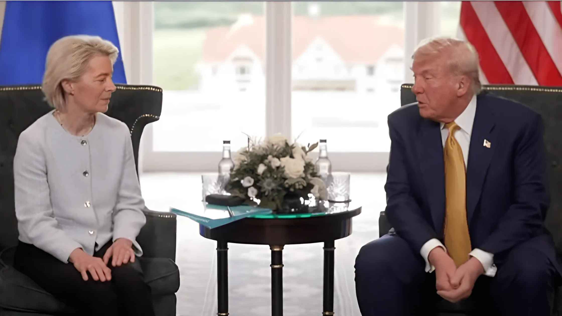Trump Takes Questions in Surprise Meeting in Scotland