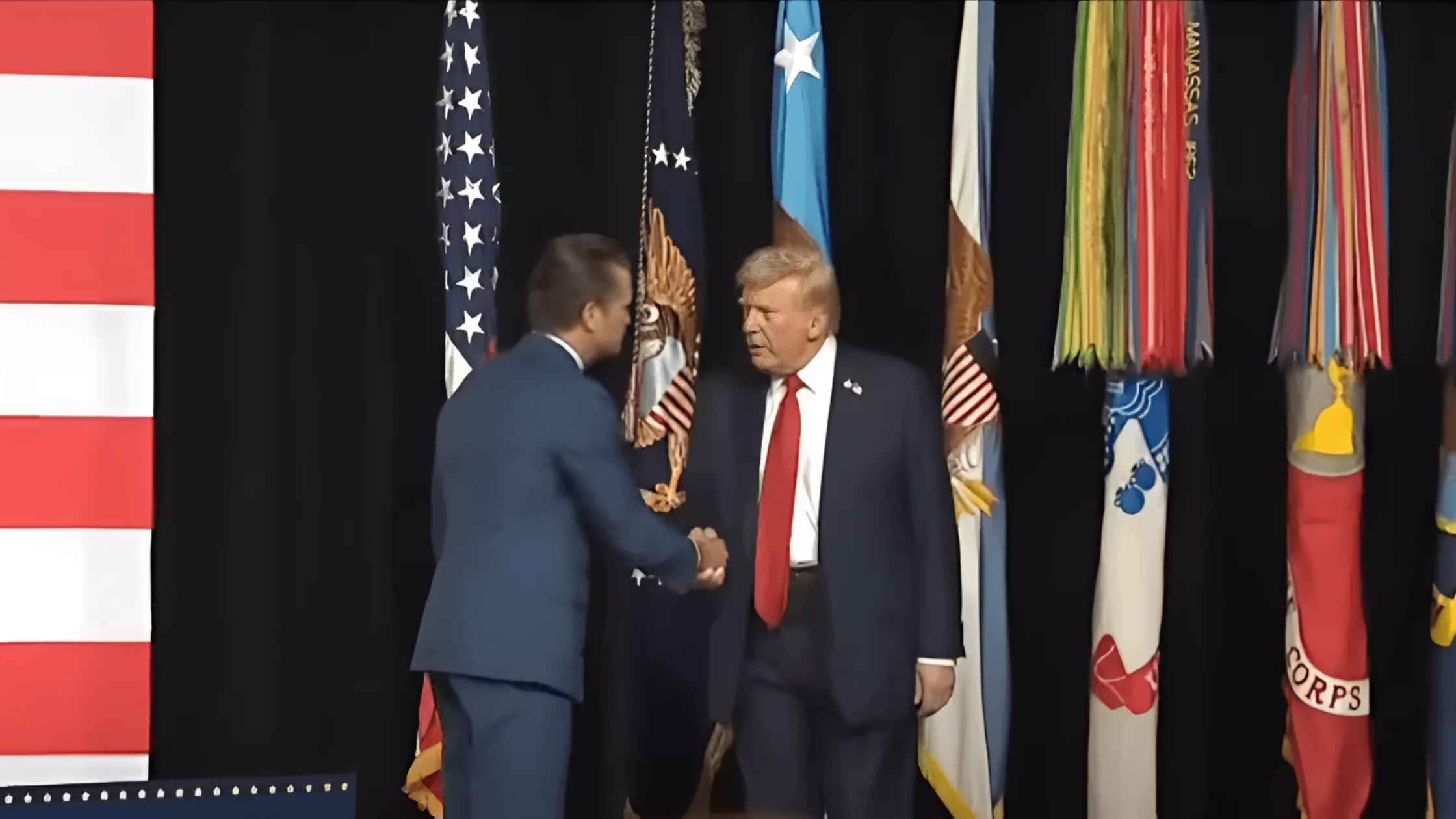 Hegseth and Trump Address to Military