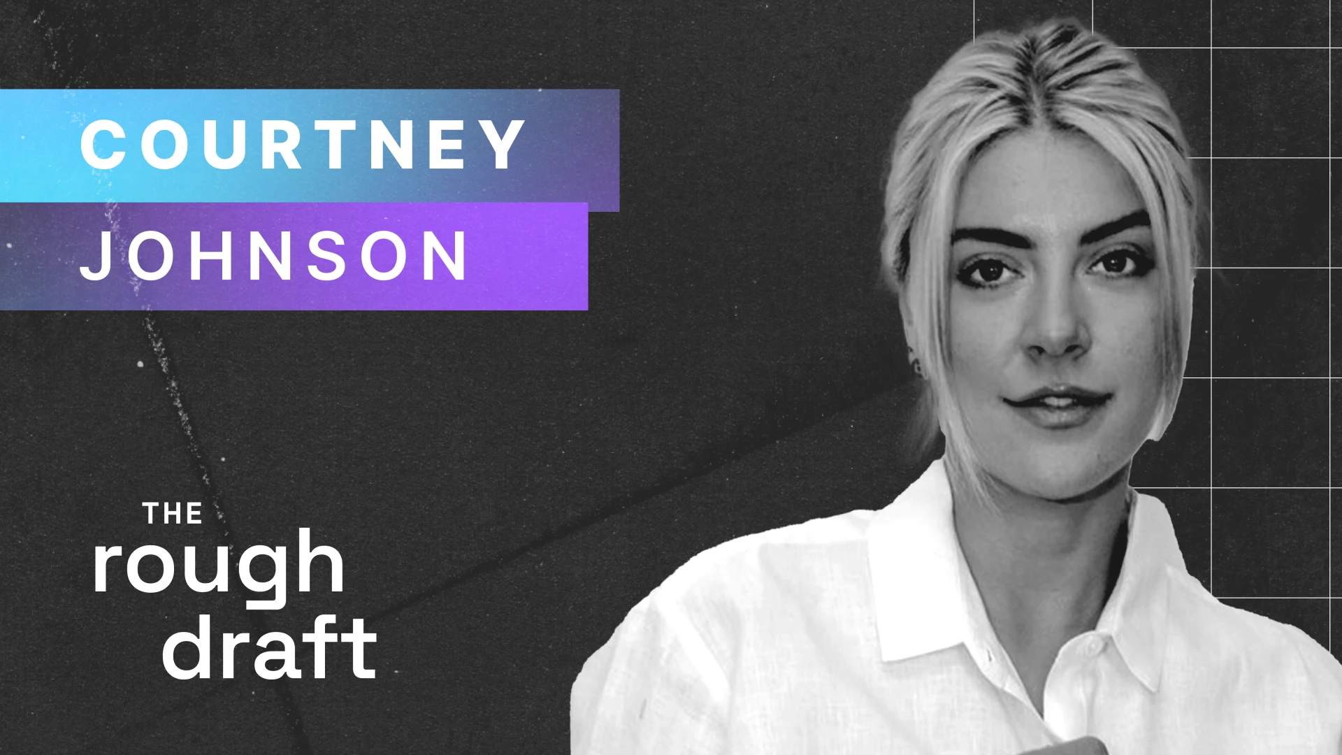 Staff profile headshot of smiling person in blazer against neutral studio background