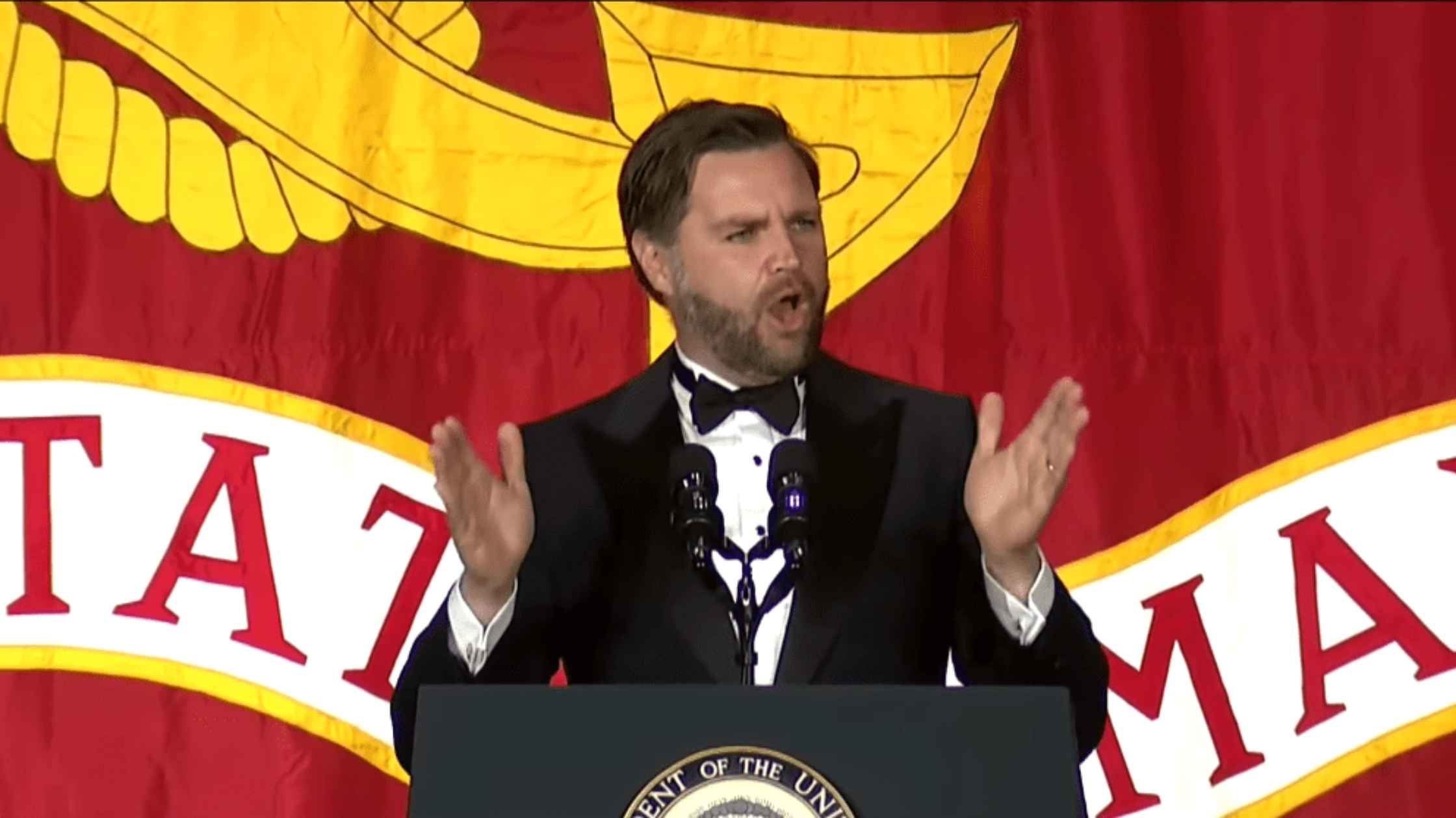 Vance at Marine Corps Ball