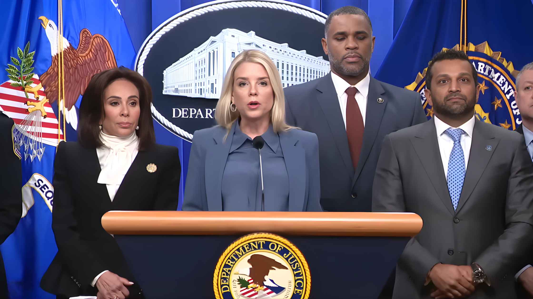 Bondi and Patel Announce Pipe Bomber Arrest