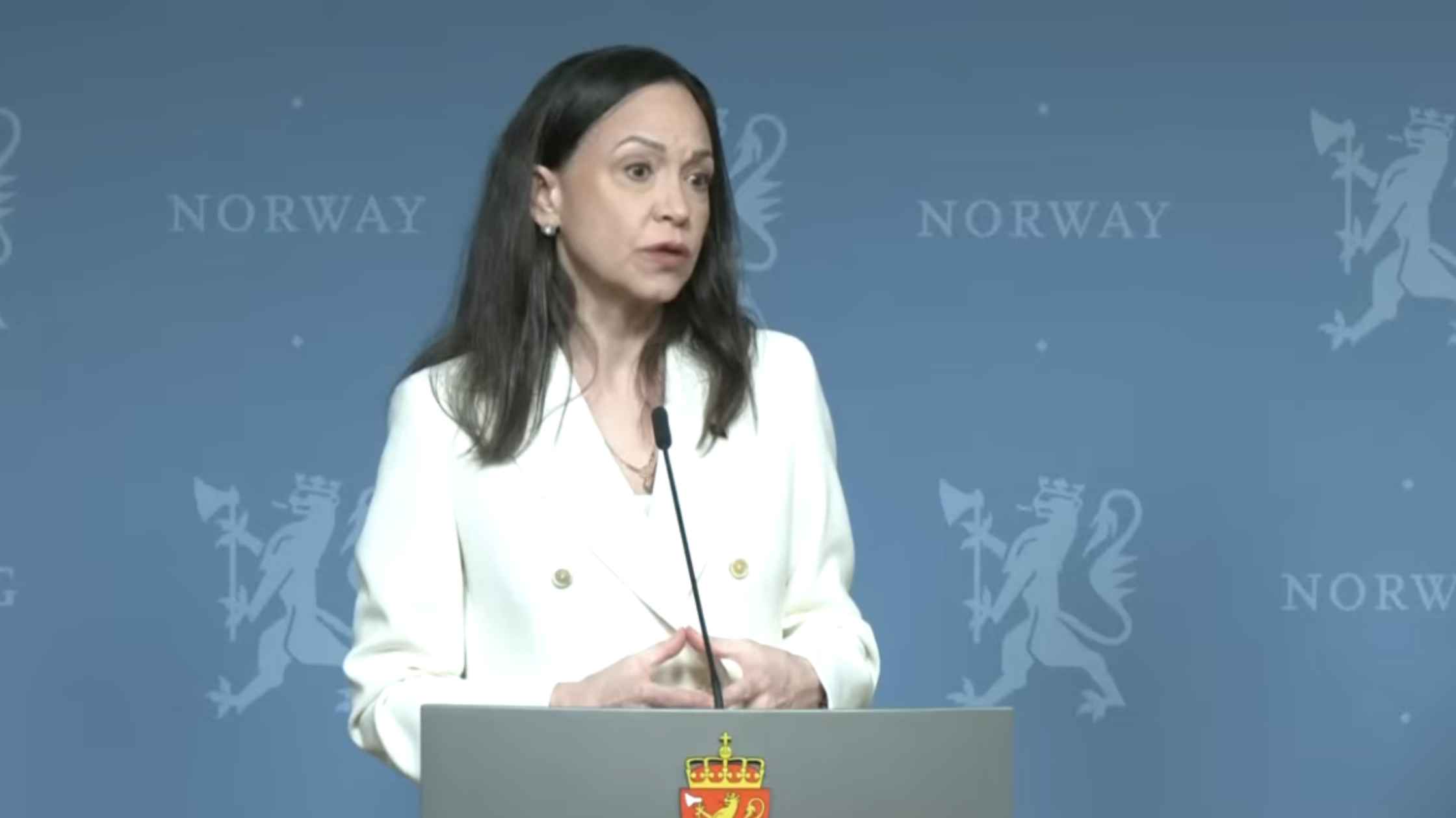 Nobel Winner Maria Corina Machado Holds Press Conference