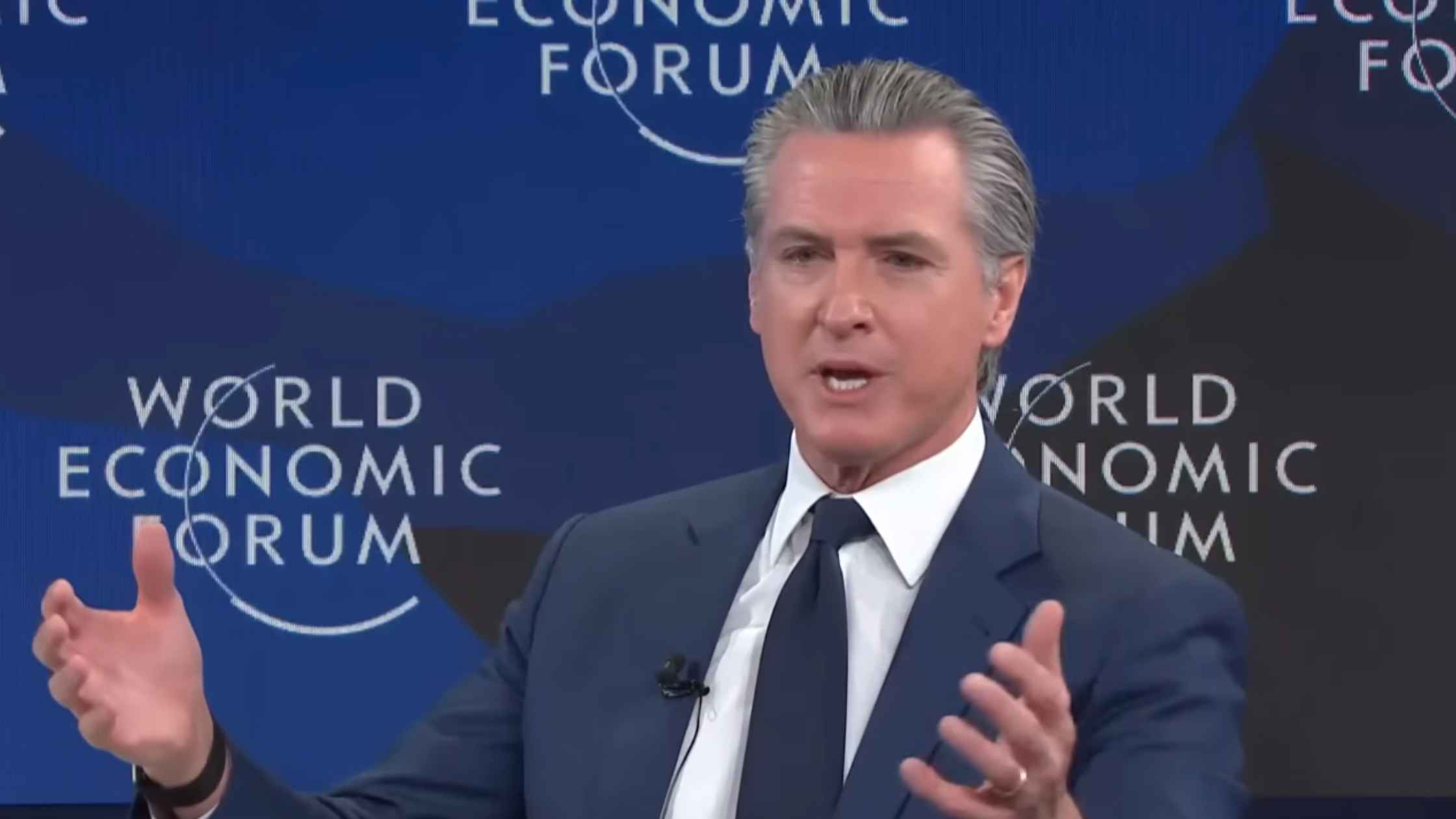 Newsom at Davos