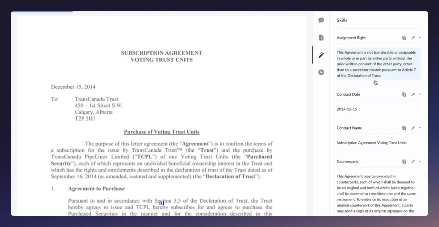 The Diligen dashboard.