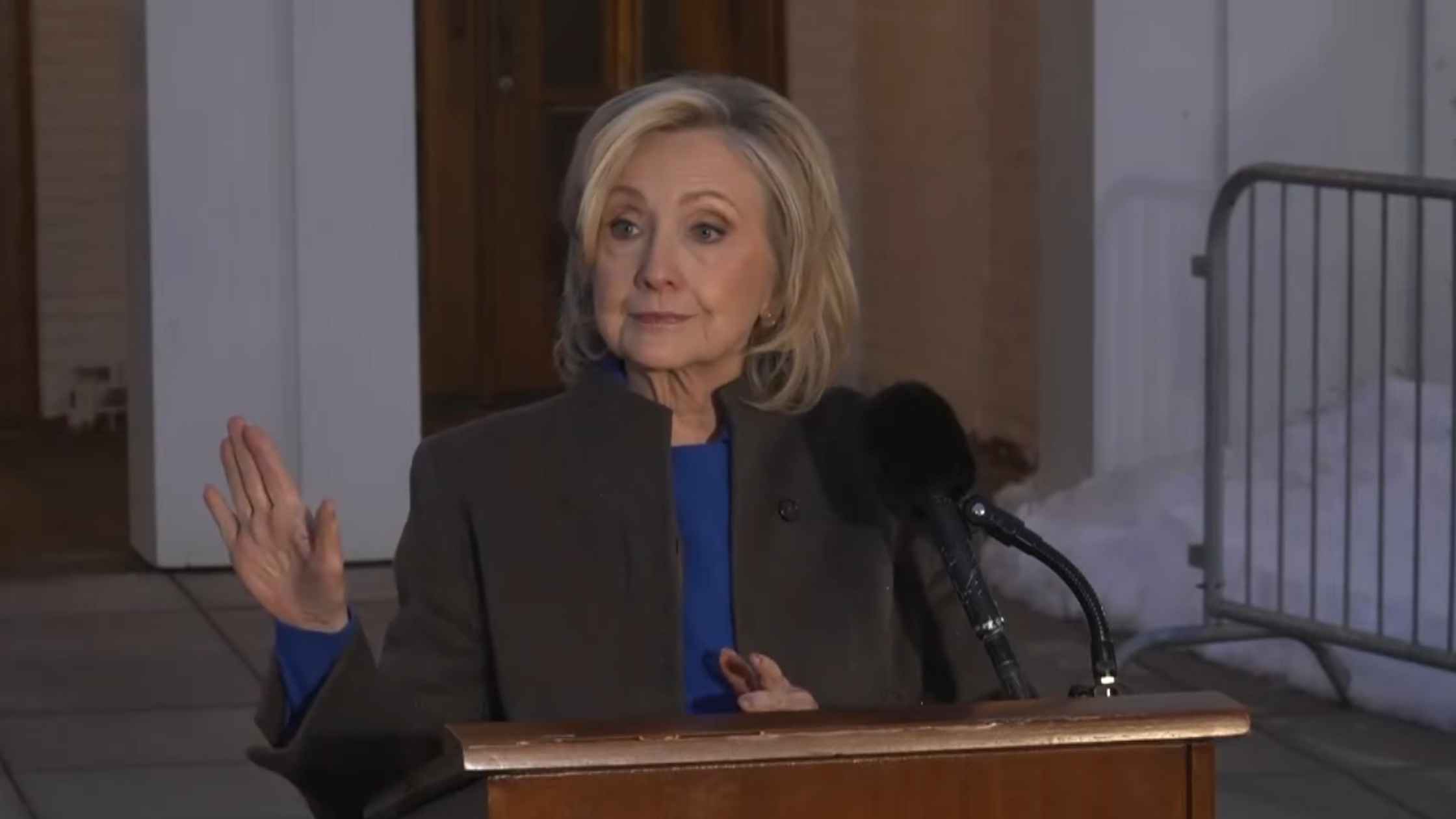 Clinton Speaks after Testifying