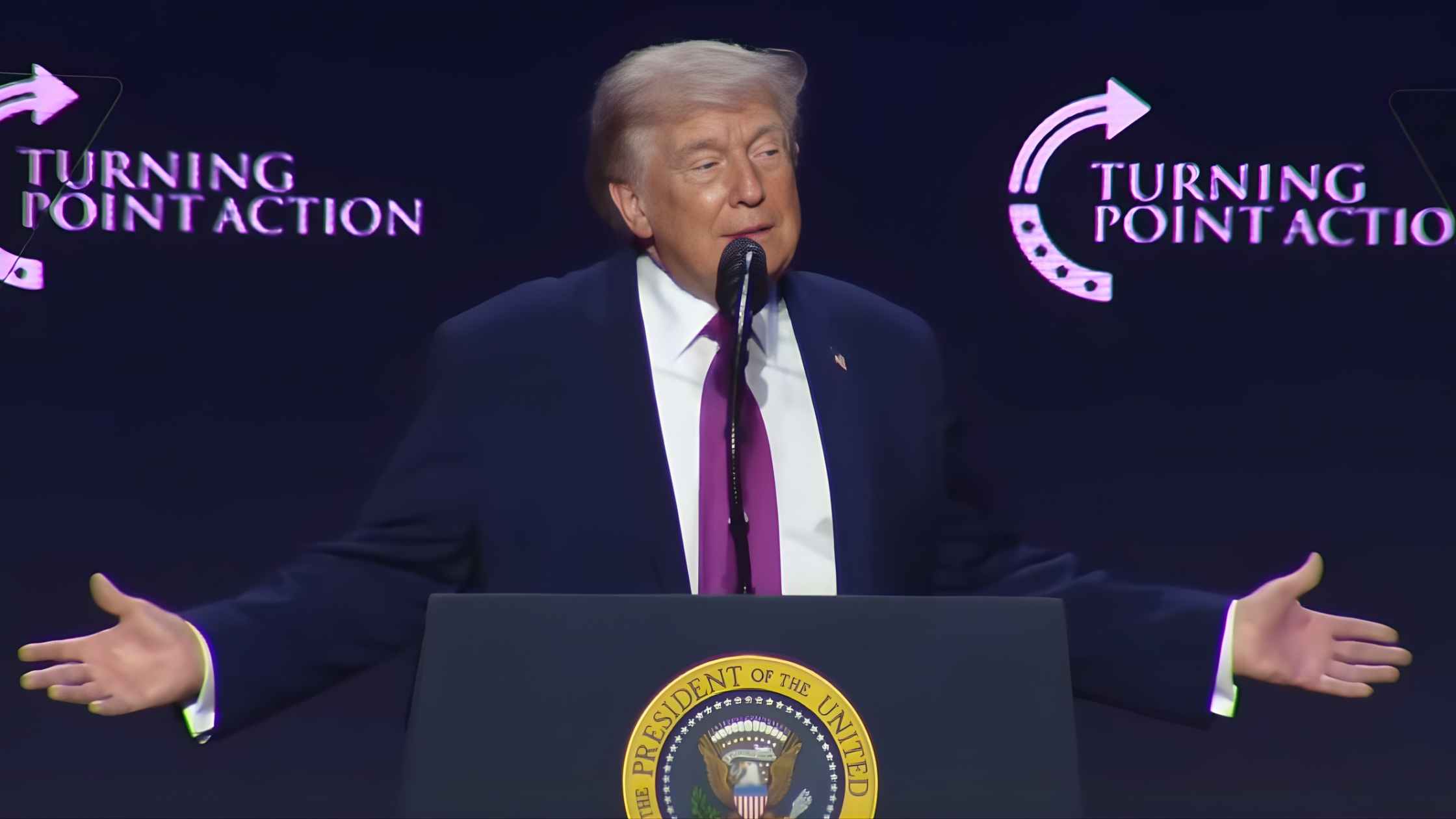 Trump Speaks at TPUSA Event