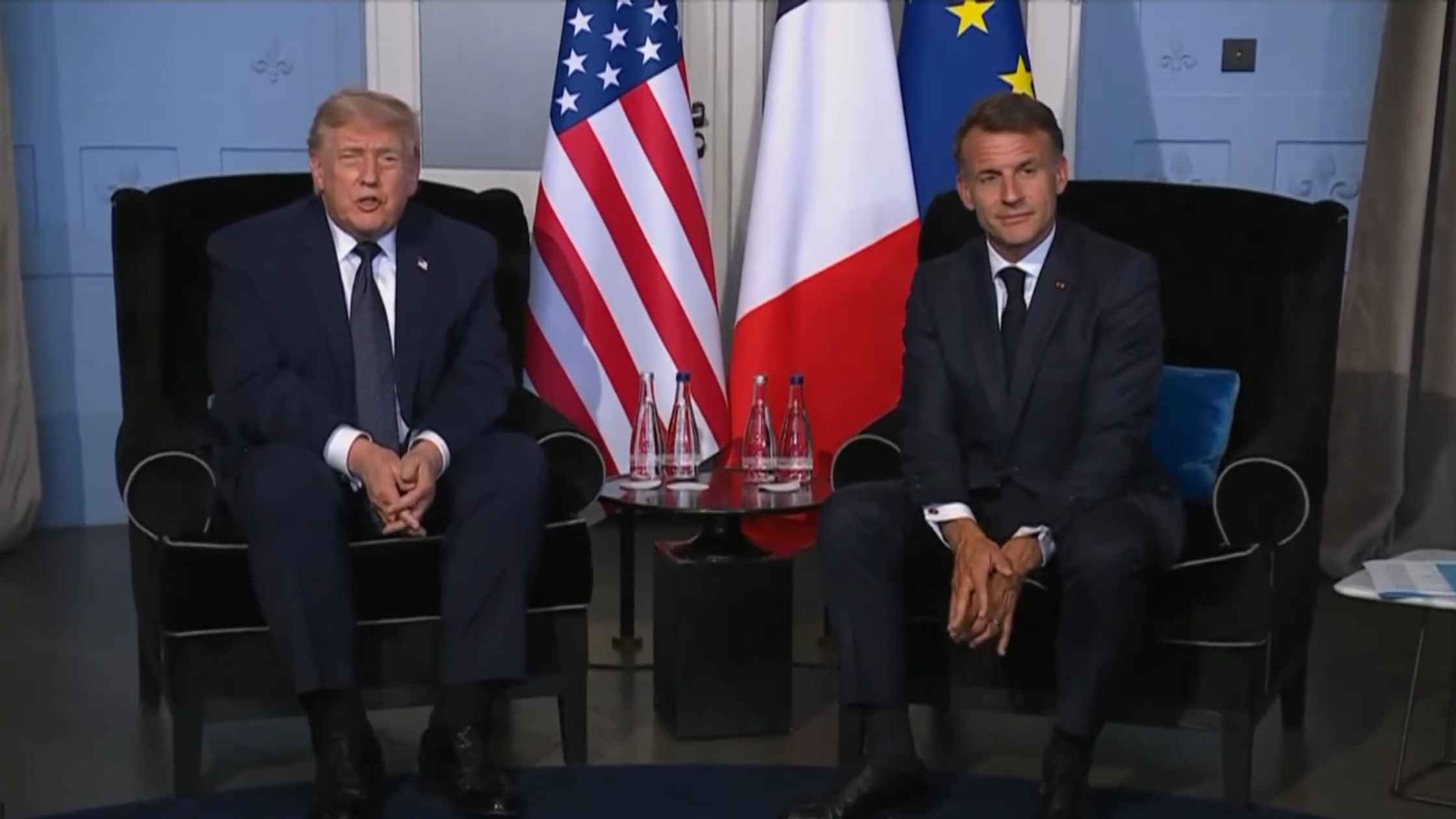 Trump and Macron speak at G7 Summit