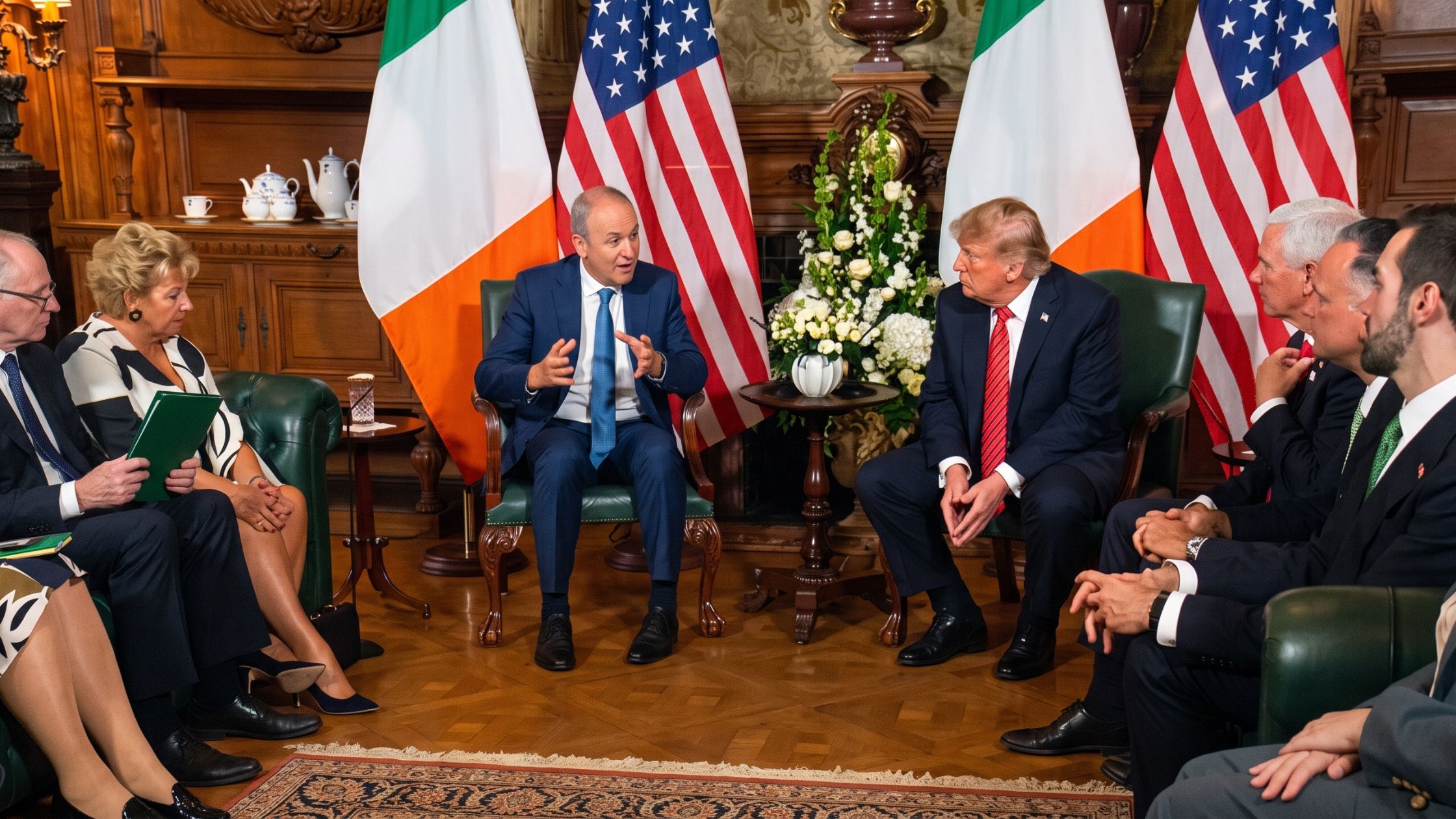 Trump Meets with the Taoiseach of Ireland