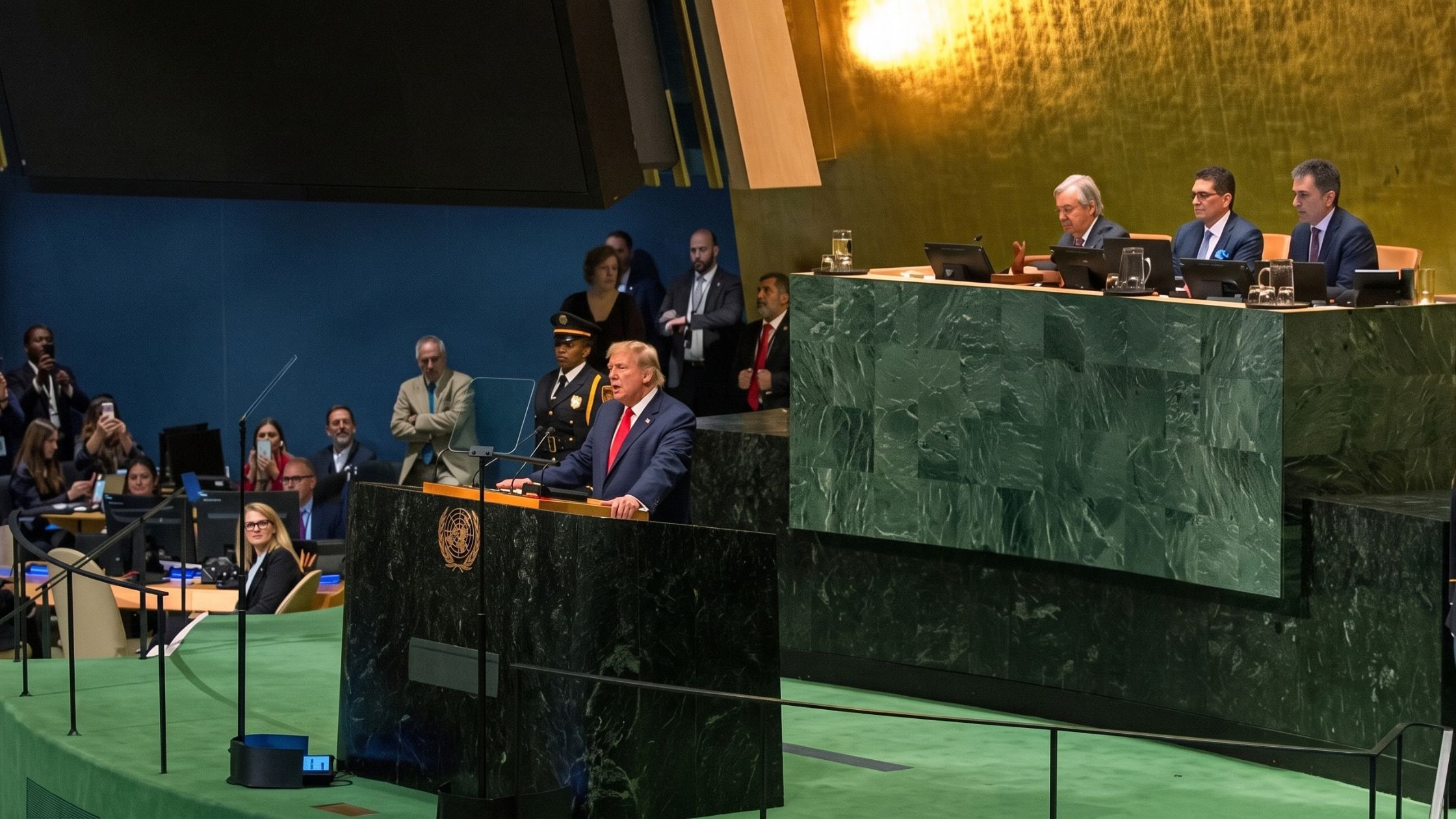 Donald Trump addresses the 2026 United Nations General Assembly.