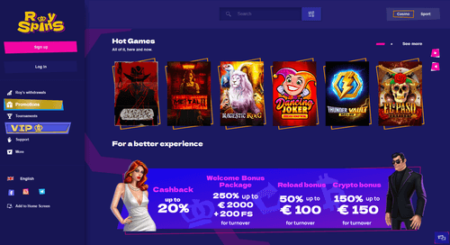 royspins-casino-lobby