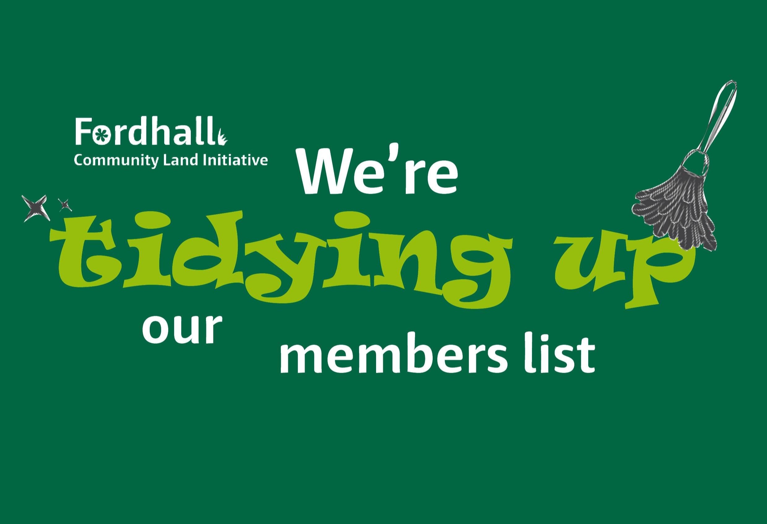 Tidying up membership poster