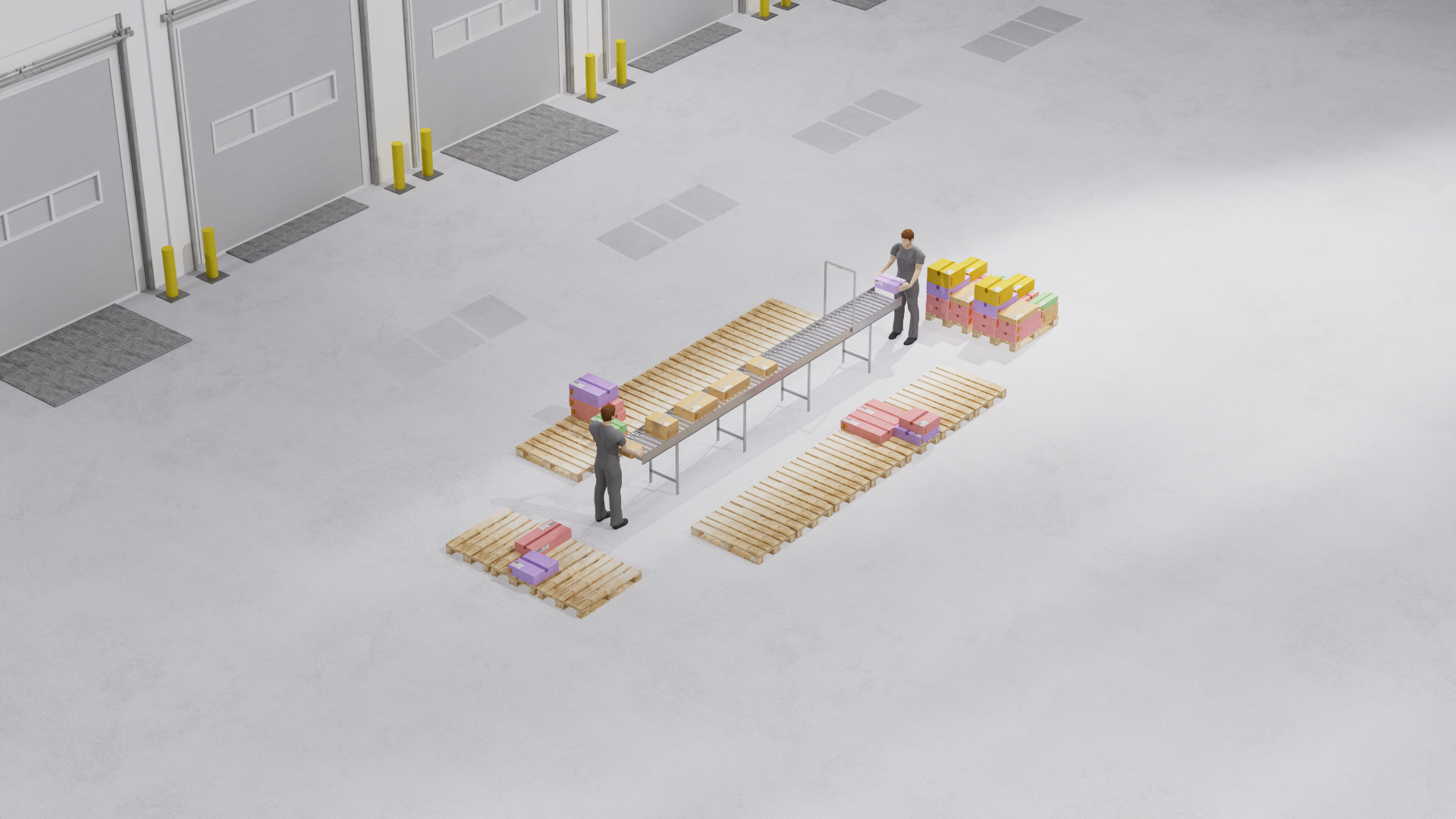 The same floor space with a rigid, multi-stage automated layout