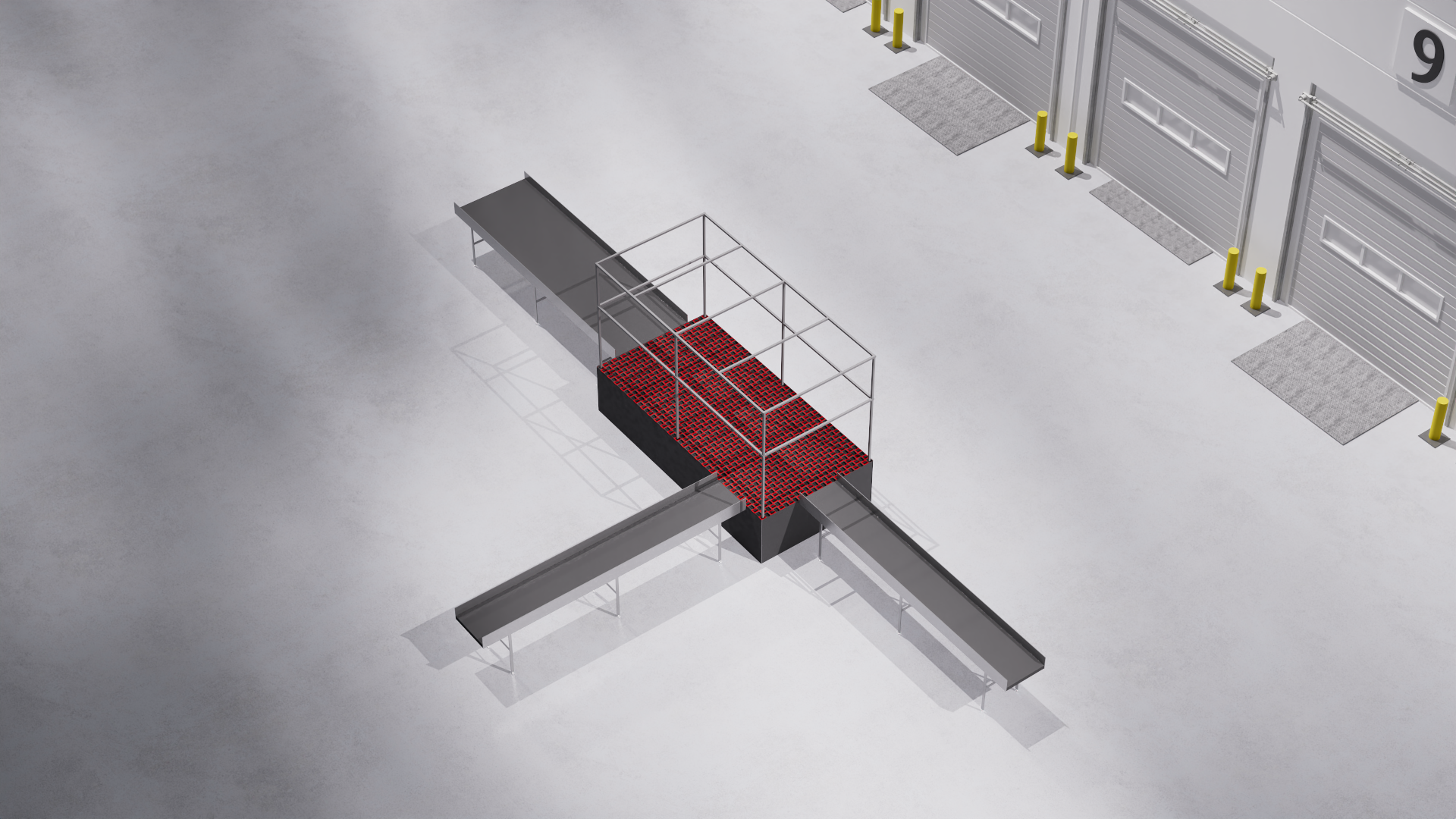 Phase 1 — 5×5 m system with manual infeed