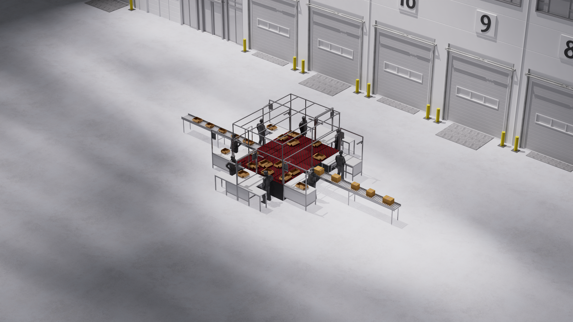 Phase 1 — 5×5 m system with manual infeed
