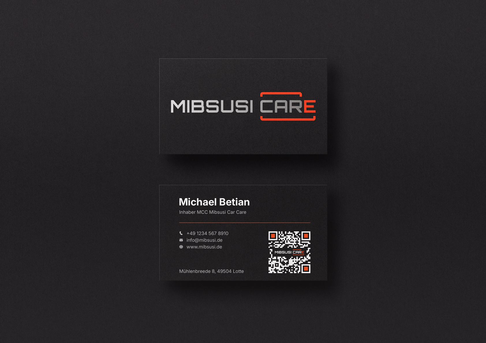 MIBSUSI CAR CARE - VISITENKARTE