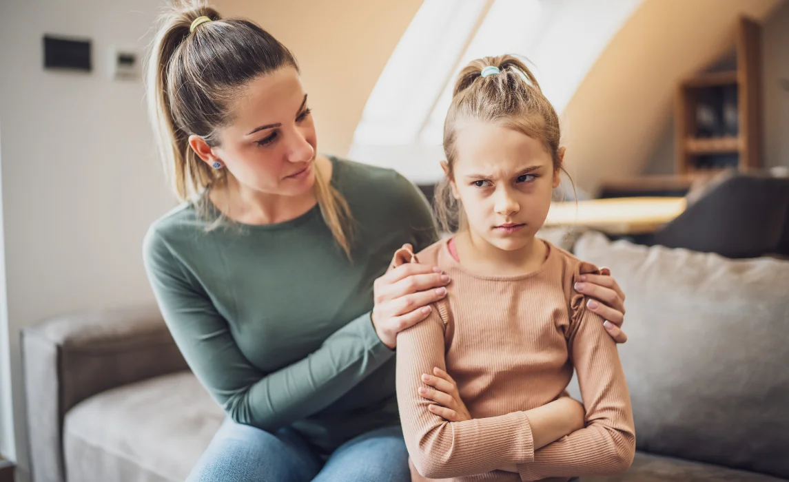 kid not listening to her mother