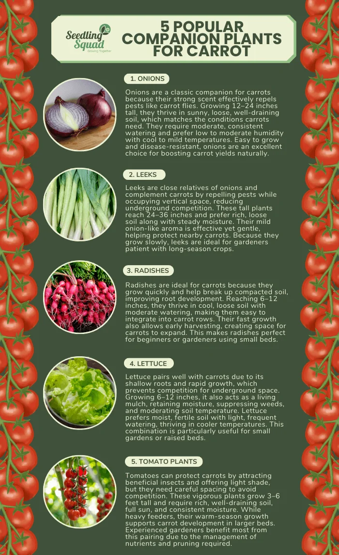 5 Popular Companion Plants for Carrot Plant