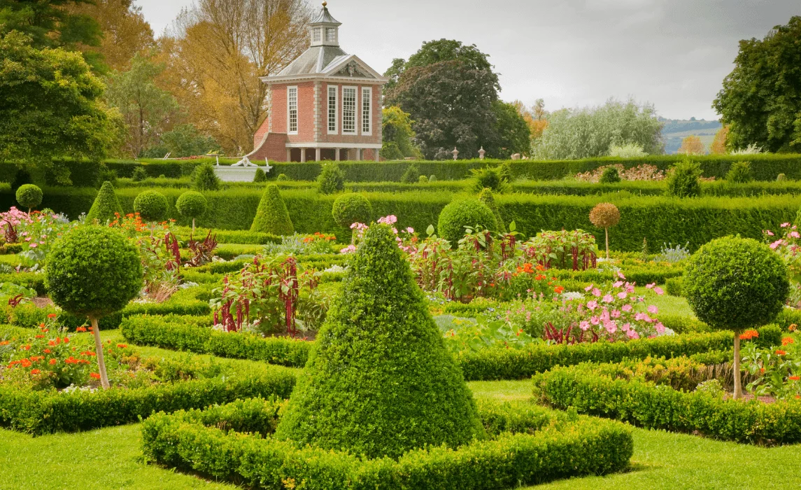 mix formal and informal elements in garden