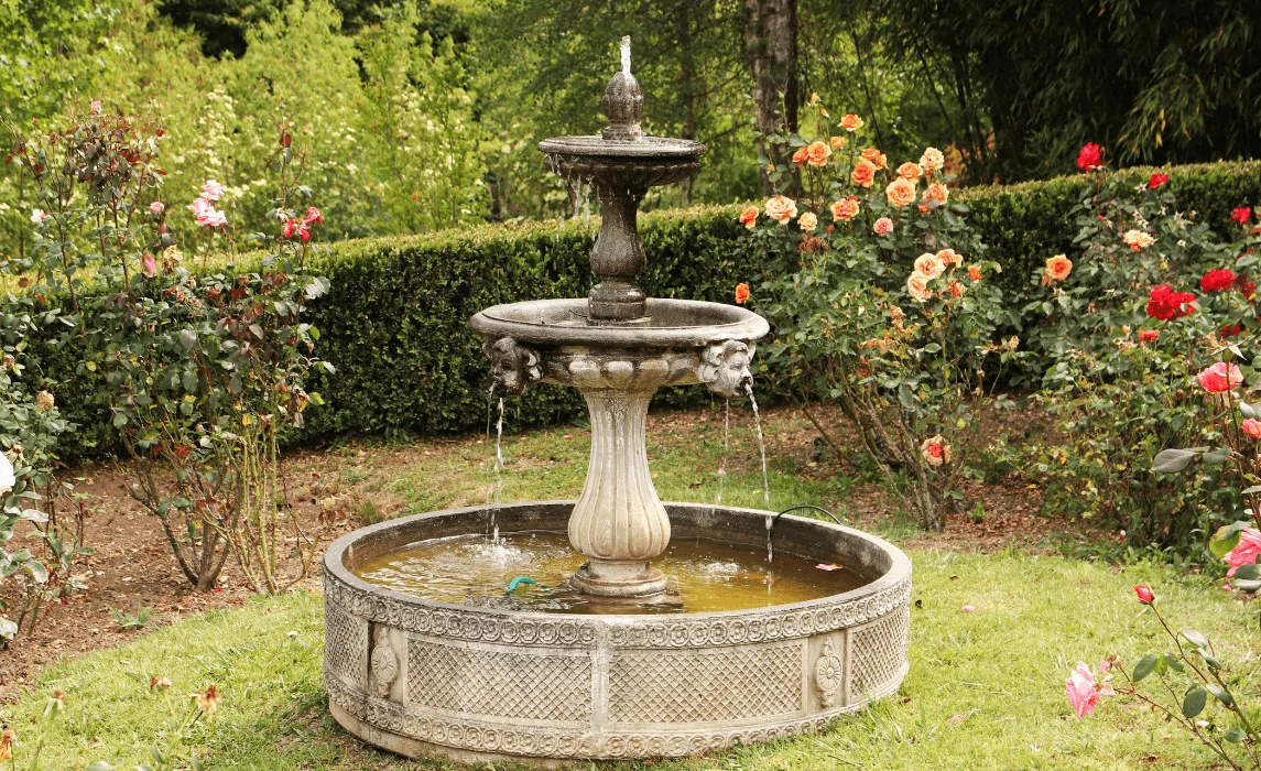 water fountain in garden