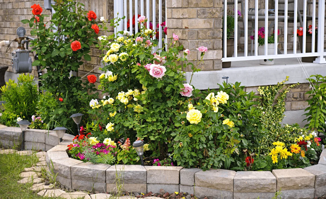 Flower Garden Landscaping Idea as a Focal Point
