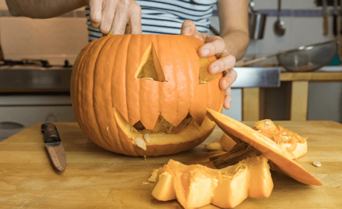 Carving pumpkins