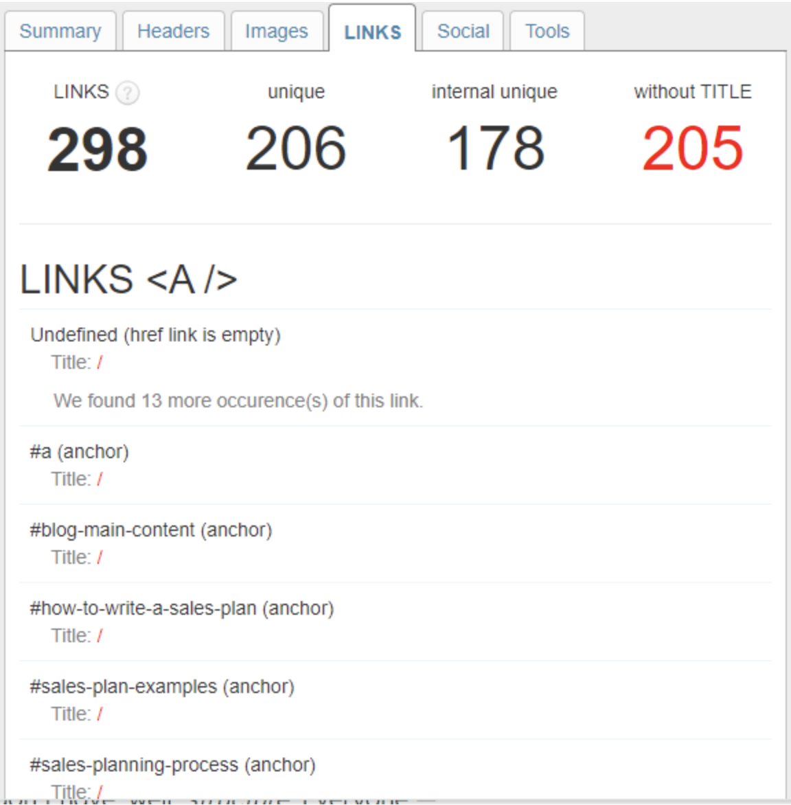 Metadata view