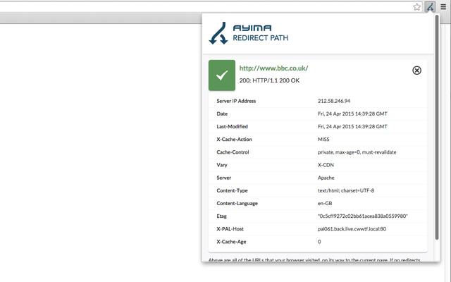 Redirect check