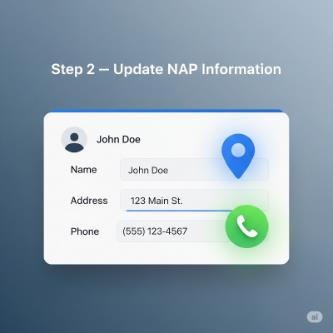 Updating business name, address, phone