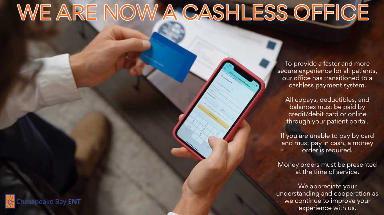 Patient adding credit card payment on a smartphone