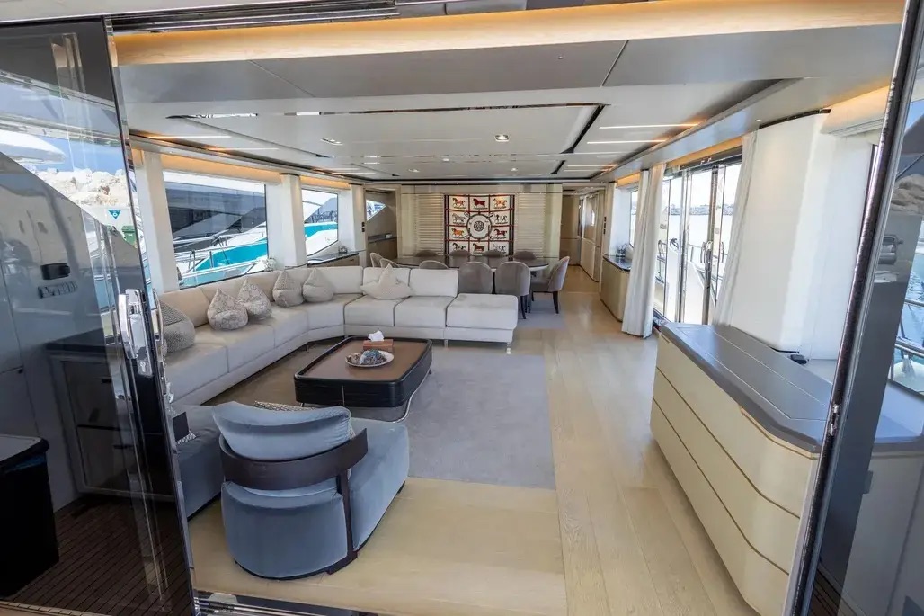 View of the yacht’s interior