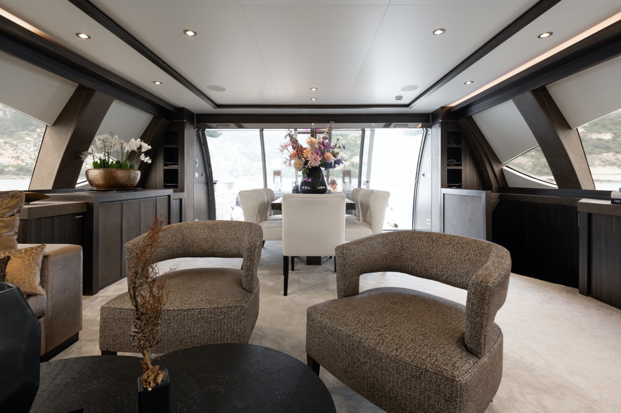 View of the yacht’s interior