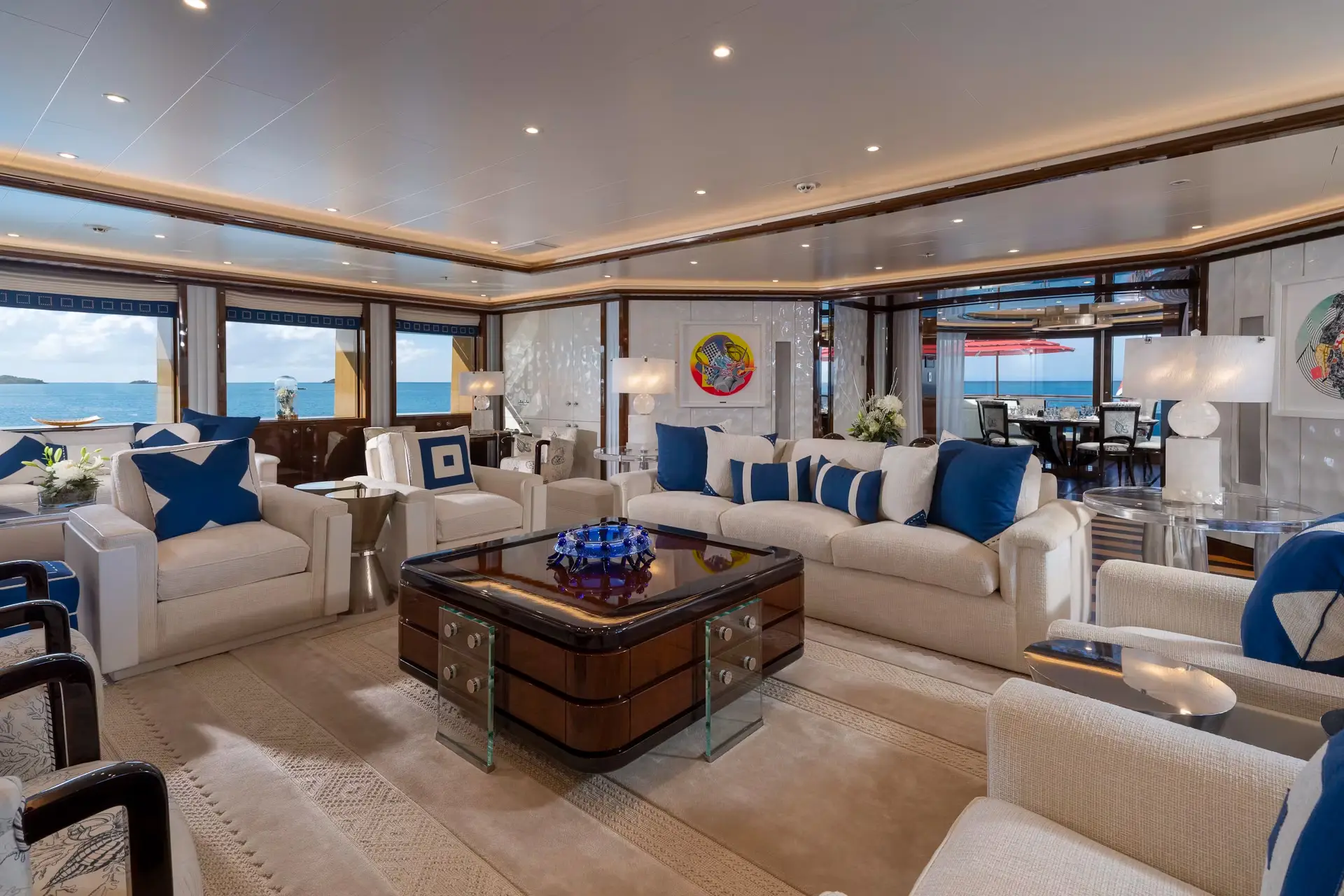 View of the yacht’s interior