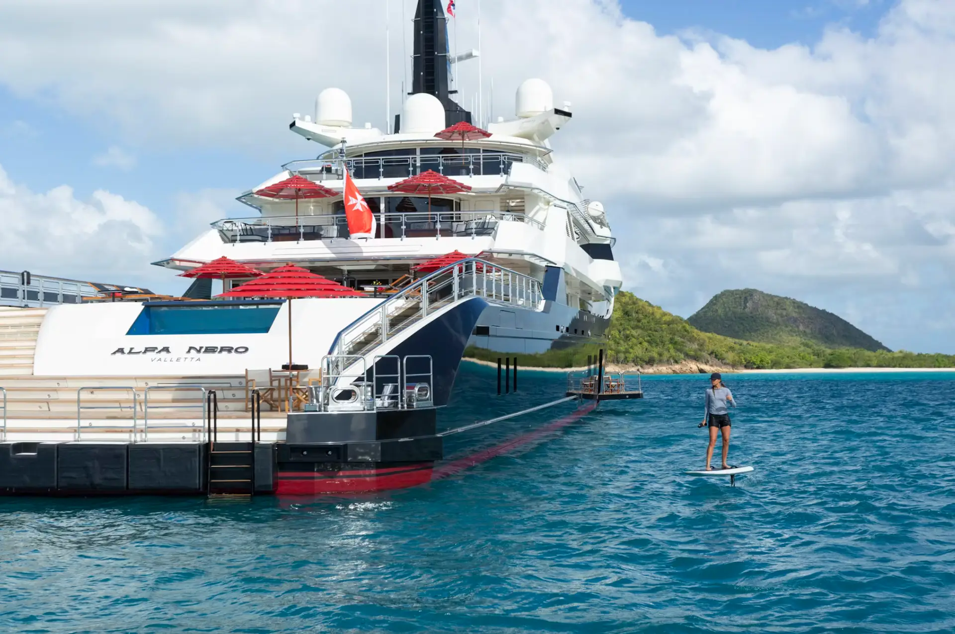 View of the yacht’s exterior