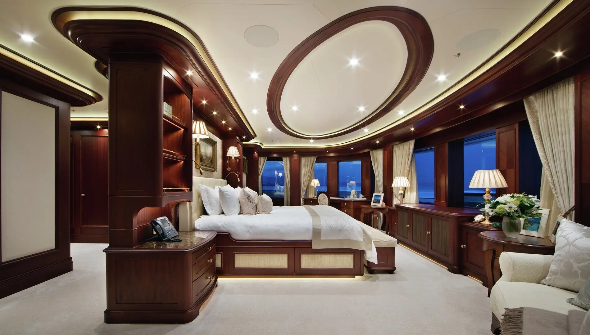 View of the yacht’s interior
