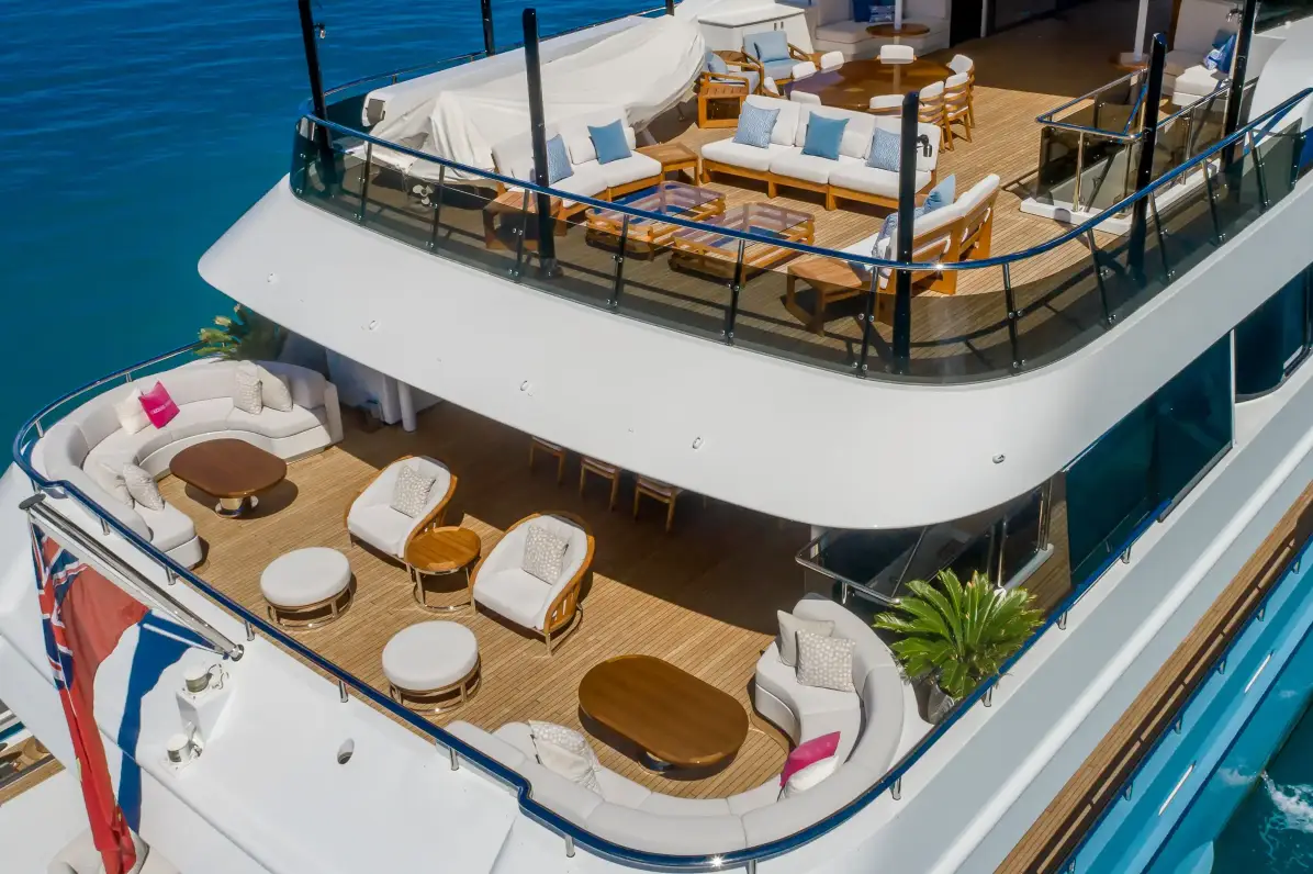 View of the yacht’s exterior