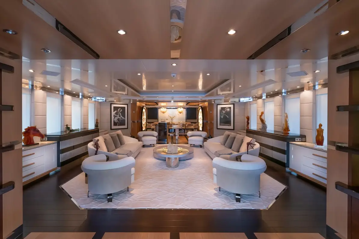 View of the yacht’s interior