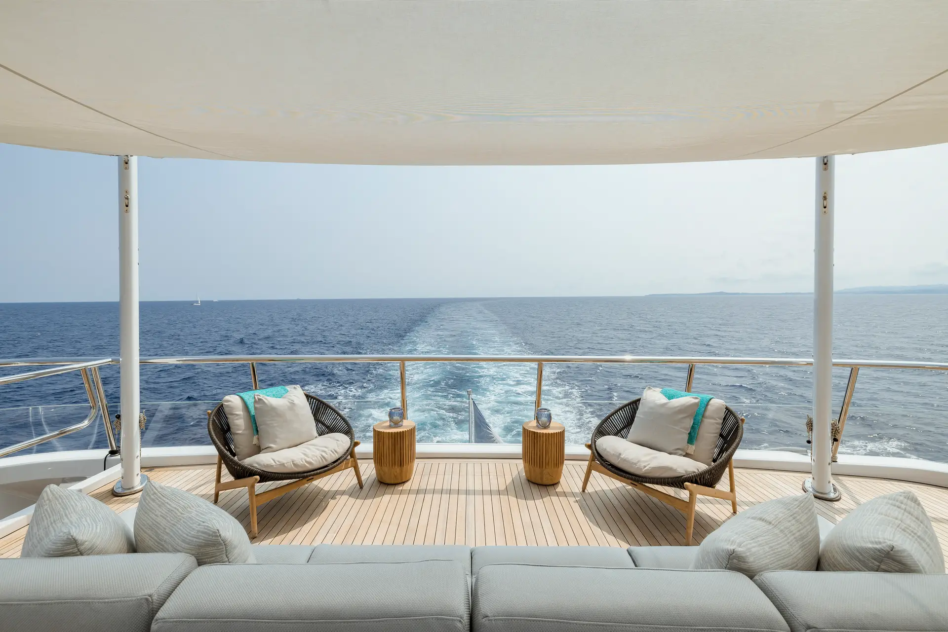 View of the yacht’s exterior