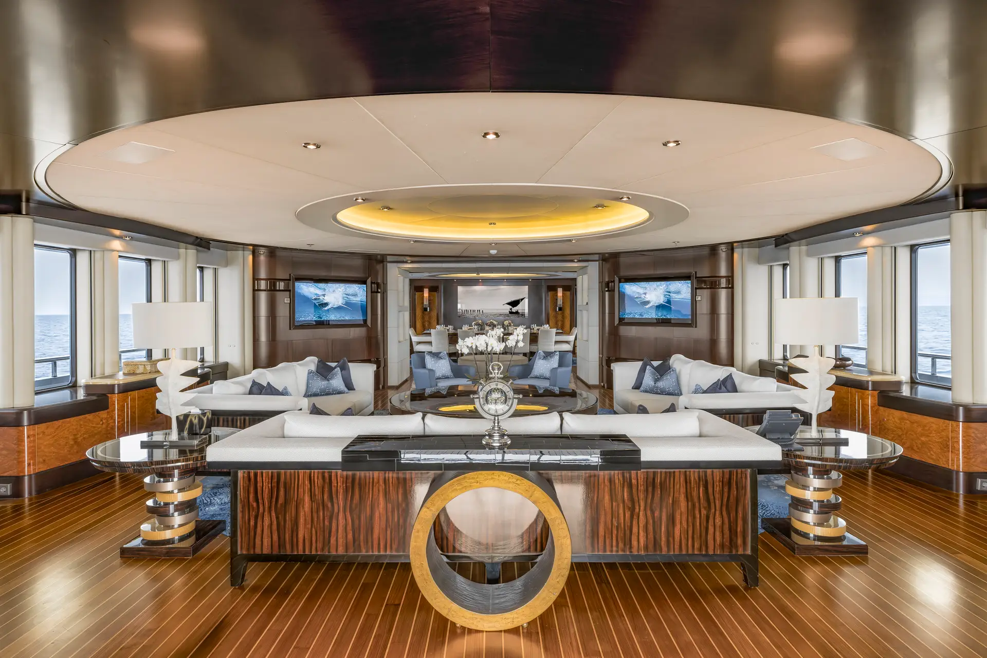 View of the yacht’s interior