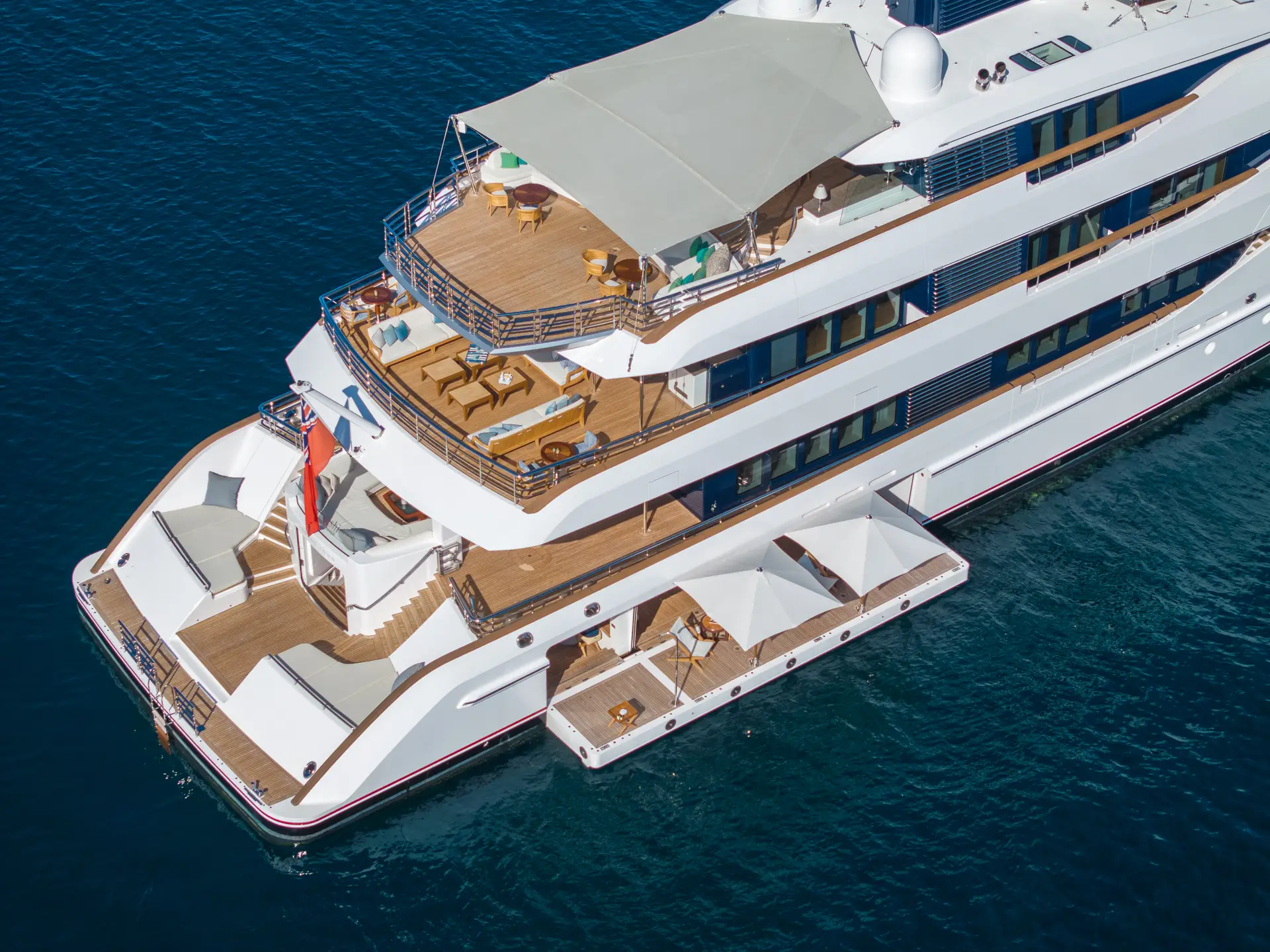View of the yacht’s exterior