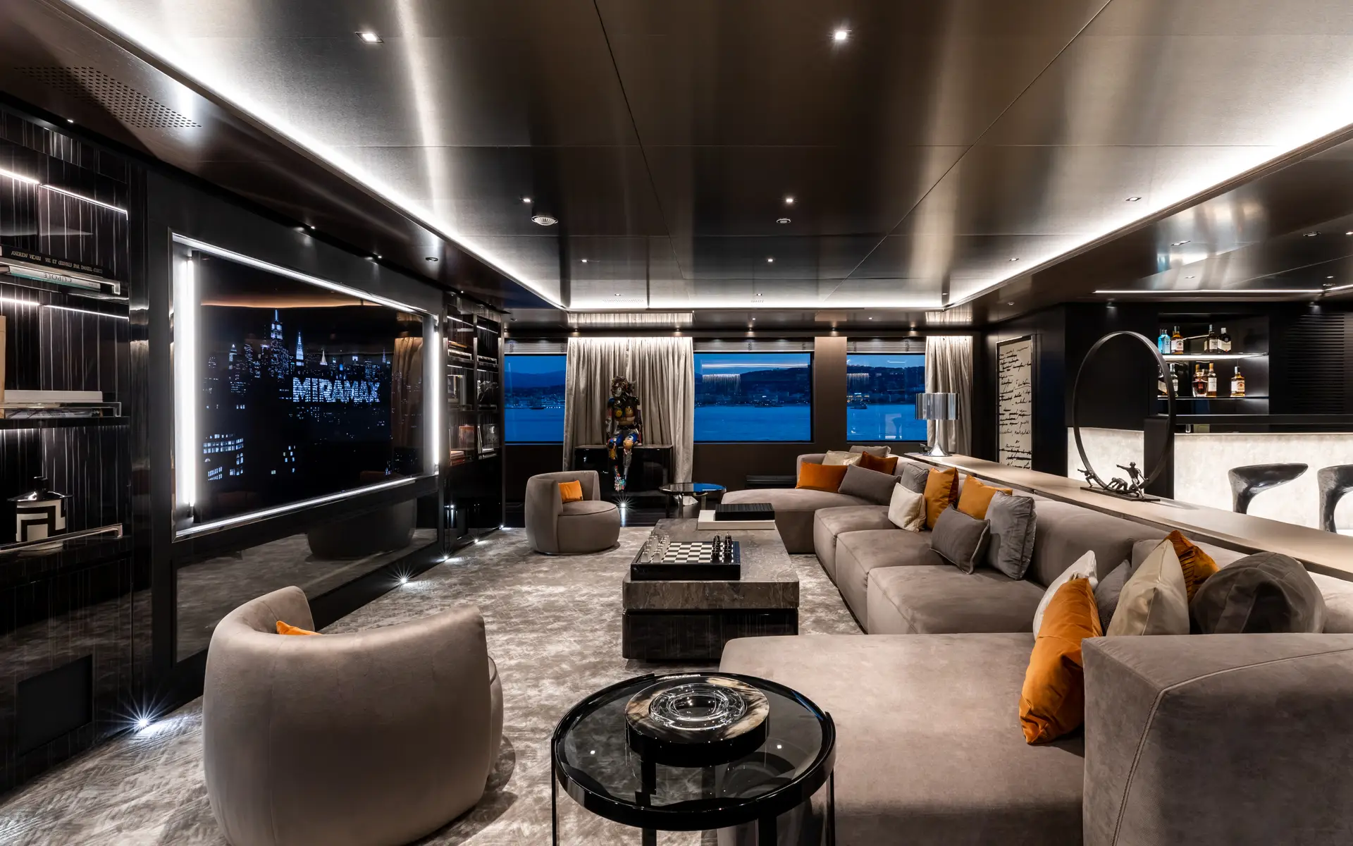 View of the yacht’s interior