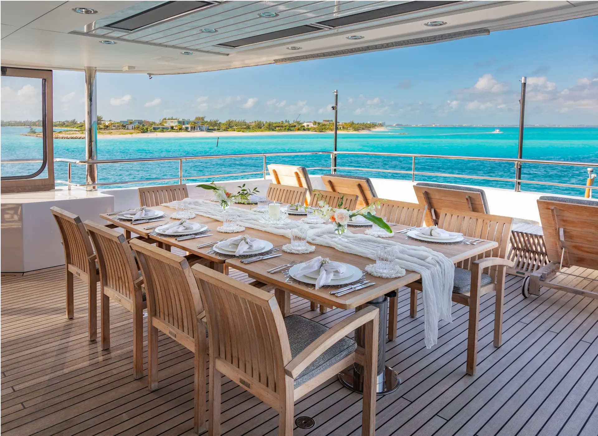 View of the yacht’s exterior
