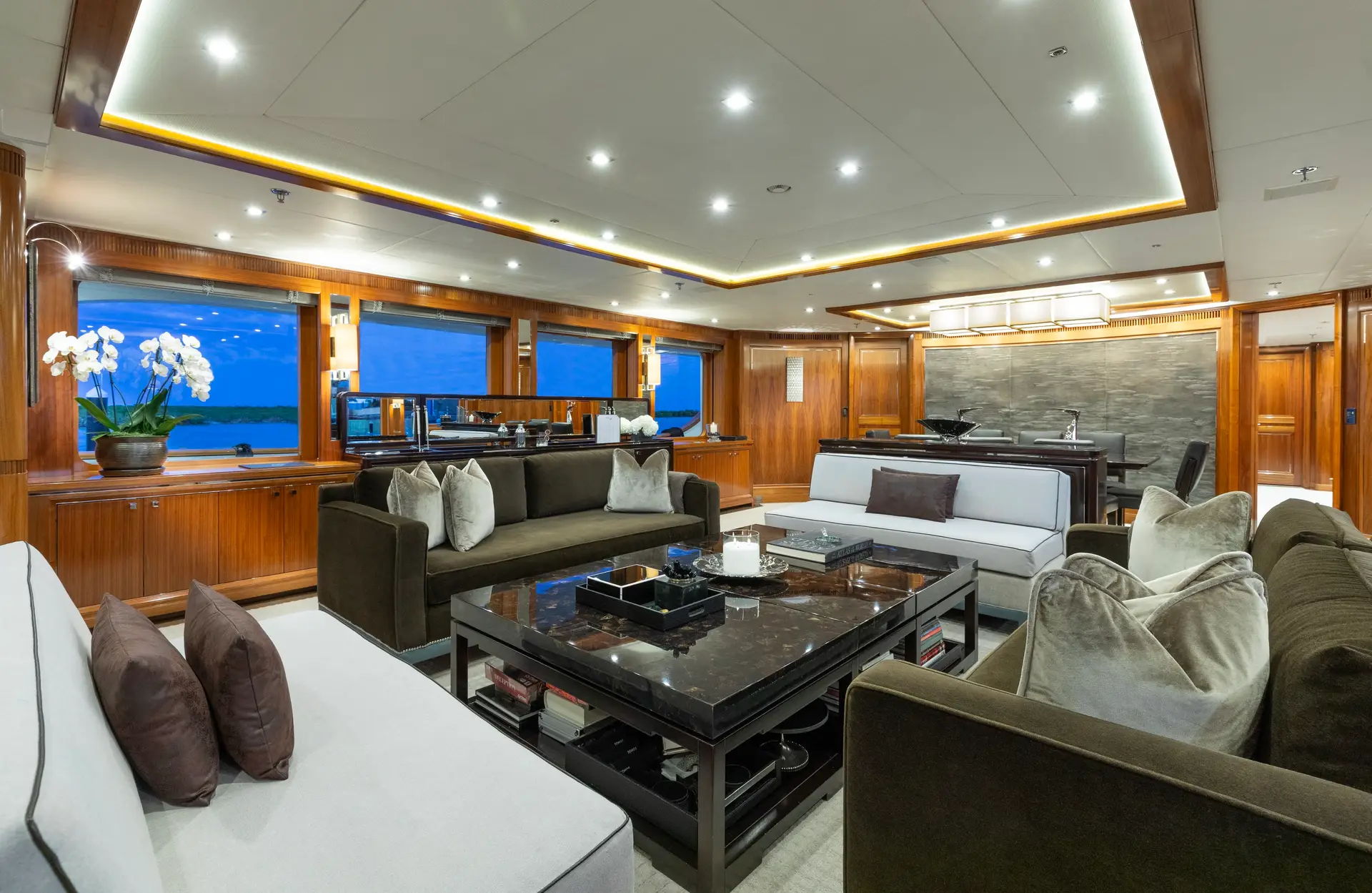 View of the yacht’s interior
