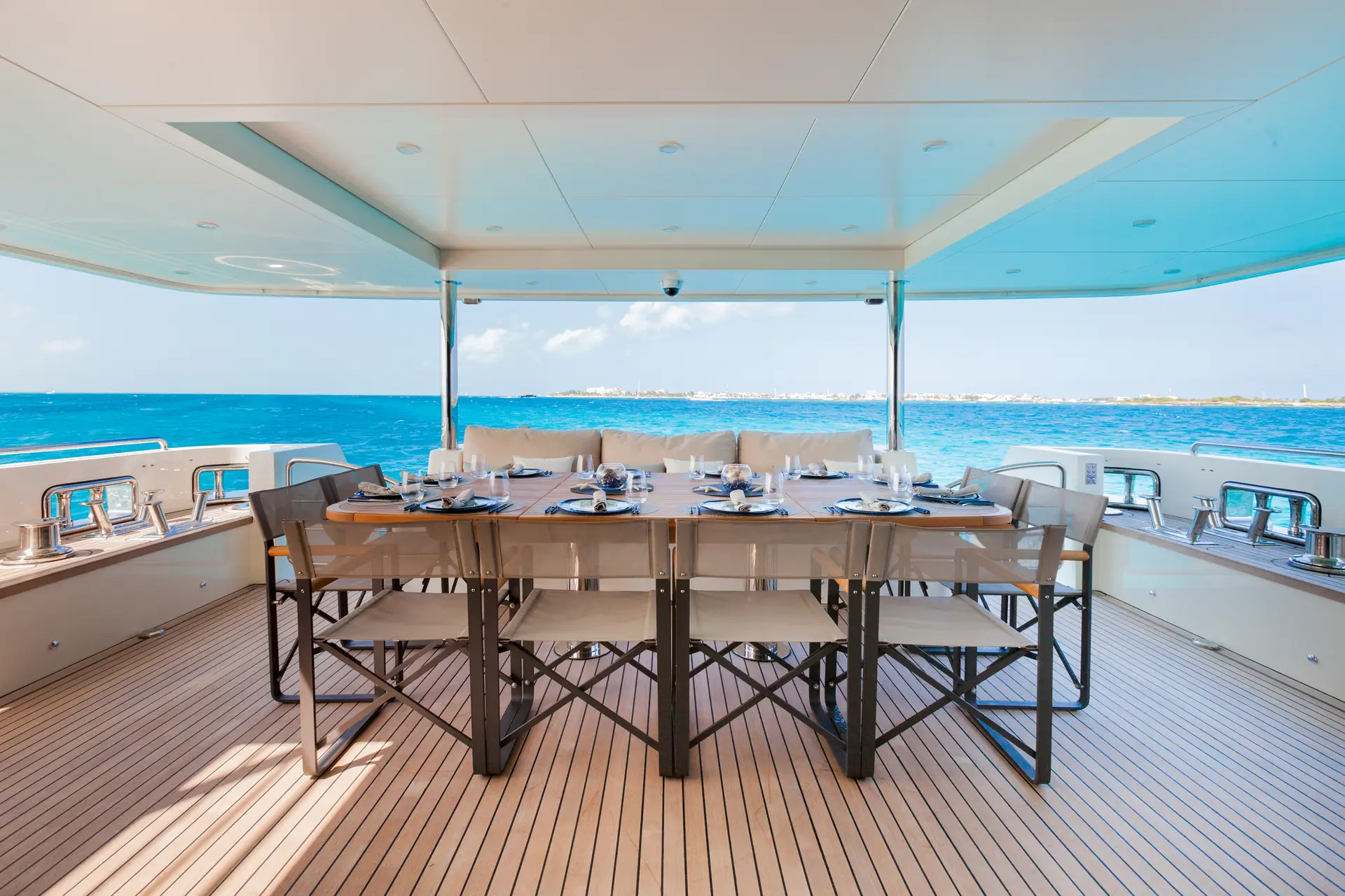 View of the yacht’s exterior